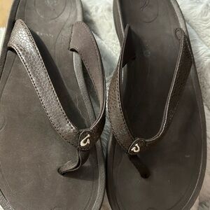 Okabashi Brown Sandals Comfortable Synthetic Footbed